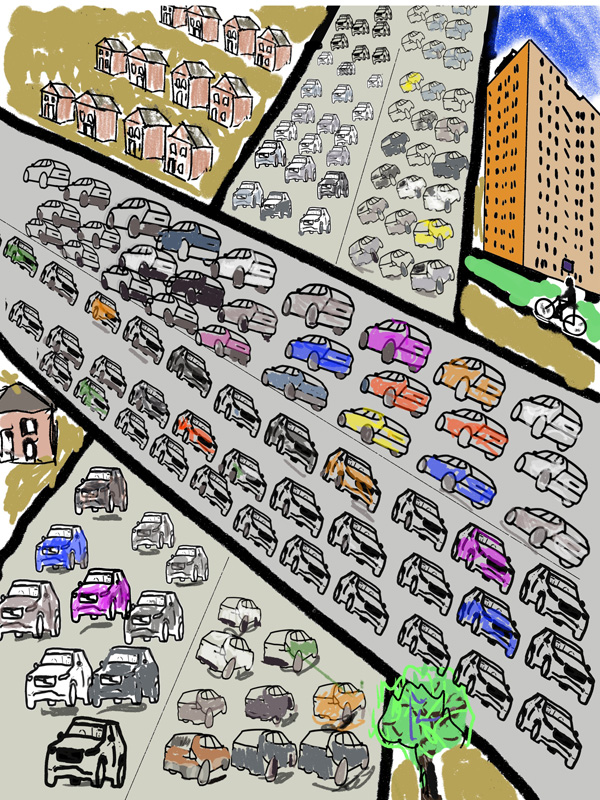 cars everywhere